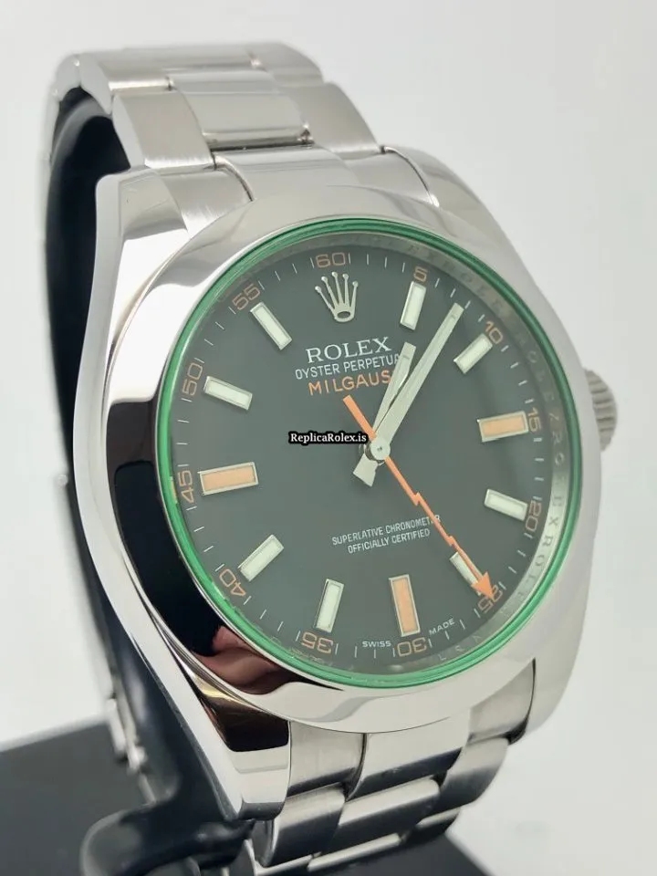 Fabulous Fake Rolex Milgauss 116400gv Caliber 3131 Automatic Movement 40mm Steel Case Mens/unisex Watch - Image 10
