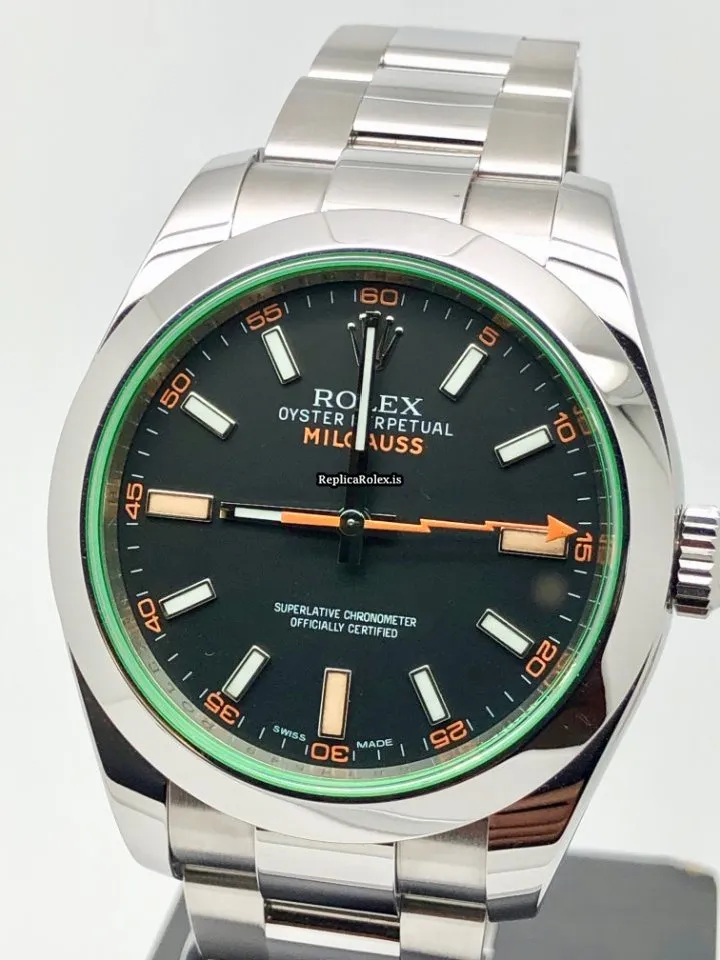 Fabulous Fake Rolex Milgauss 116400gv Caliber 3131 Automatic Movement 40mm Steel Case Mens/unisex Watch - Image 13