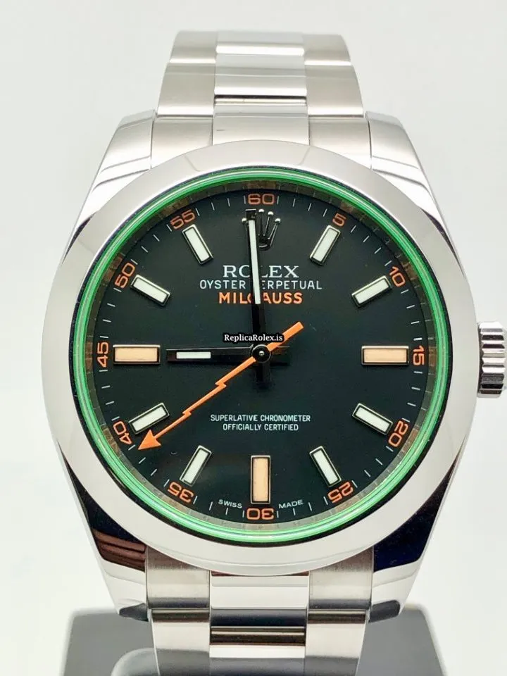 Fabulous Fake Rolex Milgauss 116400gv Caliber 3131 Automatic Movement 40mm Steel Case Mens/unisex Watch - Image 2