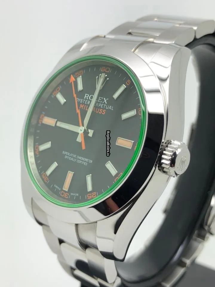 Fabulous Fake Rolex Milgauss 116400gv Caliber 3131 Automatic Movement 40mm Steel Case Mens/unisex Watch - Image 3