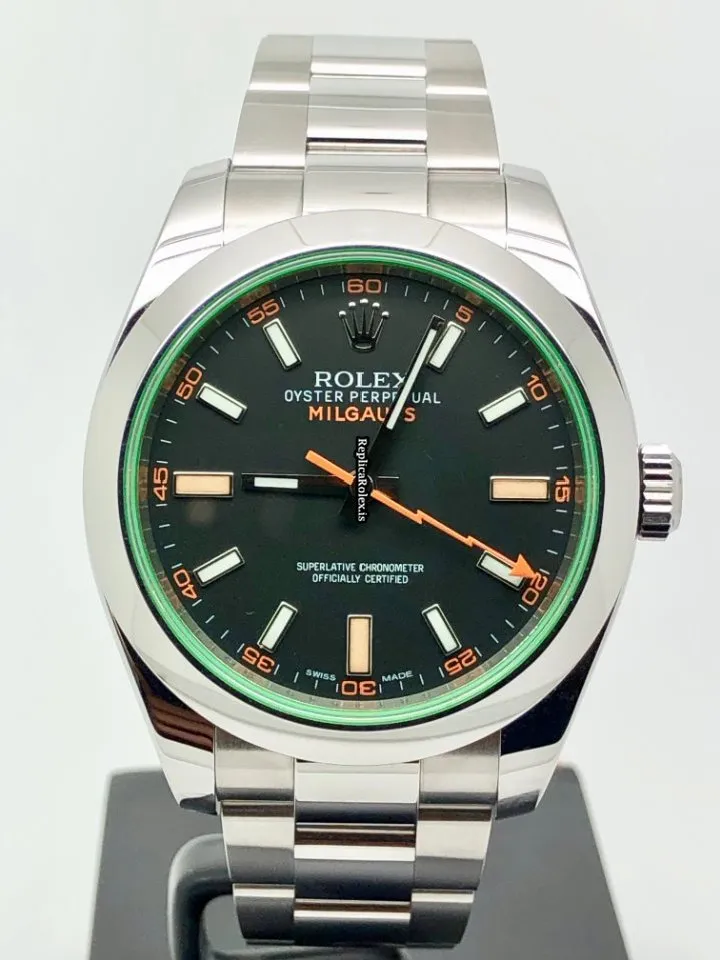 Fabulous Fake Rolex Milgauss 116400gv Caliber 3131 Automatic Movement 40mm Steel Case Mens/unisex Watch - Image 6