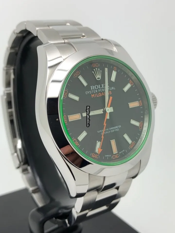 Fabulous Fake Rolex Milgauss 116400gv Caliber 3131 Automatic Movement 40mm Steel Case Mens/unisex Watch - Image 7