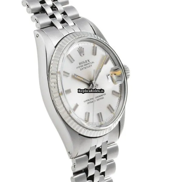 Cheap Fake Rolex Datejust 1601 Caliber 1570 Automatic Movement 36mm Steel Case Watch - Image 3