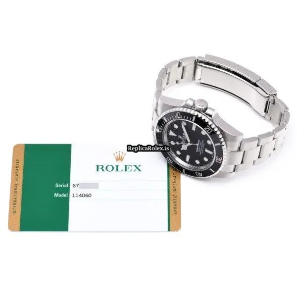 Ideal Fake Rolex Submariner 114060 Caliber 3130 Automatic Movement 40mm Steel Case Watch - Image 5