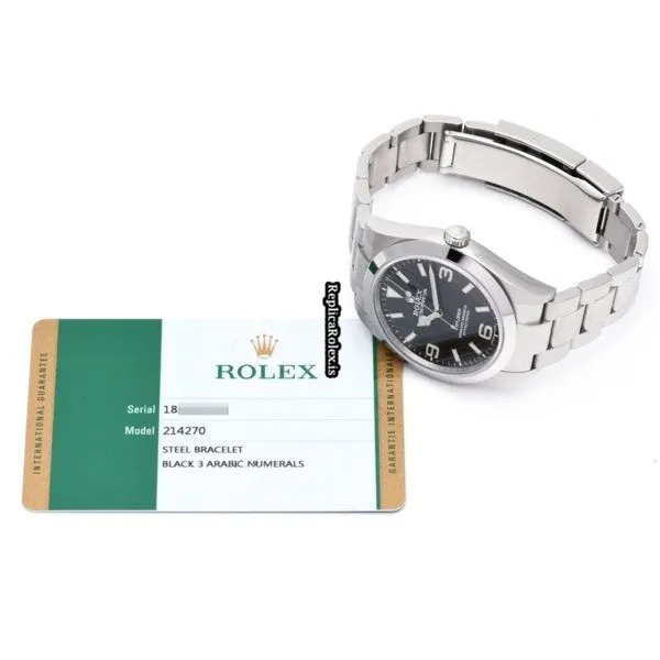 Unique Fakes Rolex Explorer 214270 Caliber 3132 Automatic Movement 39mm Steel Case Watch - Image 5