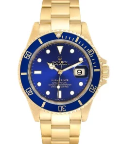 Superior Copies Rolex Submariner Date 16618 Caliber 3135 Automatic Movement 40mm Yellow Gold Case Mens/unisex Watch