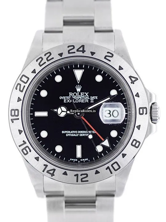 Lovely Fake Rolex Explorer II 16570 Automatic Movement 40mm Steel Case Watch