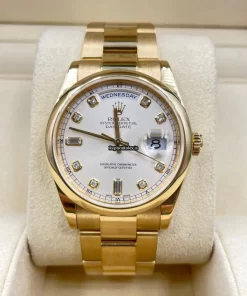 Distinctive Copies Rolex Day-date 36 118208 Caliber 3155 Automatic Movement 36mm Yellow Gold Case Mens/unisex Watch