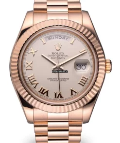 1:1 Replica Rolex Day-date II 218235 Caliber 3156 Automatic Movement 41mm Rose Gold Case Mens/unisex Watch