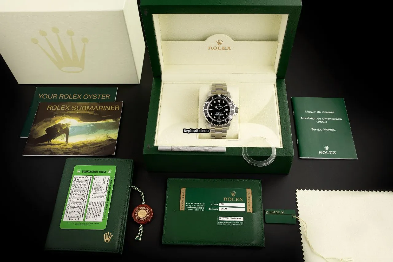 Trustworthy Replica Rolex Sea-dweller 4000 16600 Caliber 3135 Automatic Movement 40mm Steel Case Mens/unisex Watch - Image 2