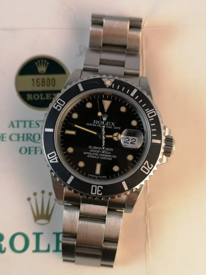 Amazing Replica Rolex Submariner Date 16800 Caliber 3035 Automatic Movement 40mm Steel Case Mens/unisex Watch - Image 2