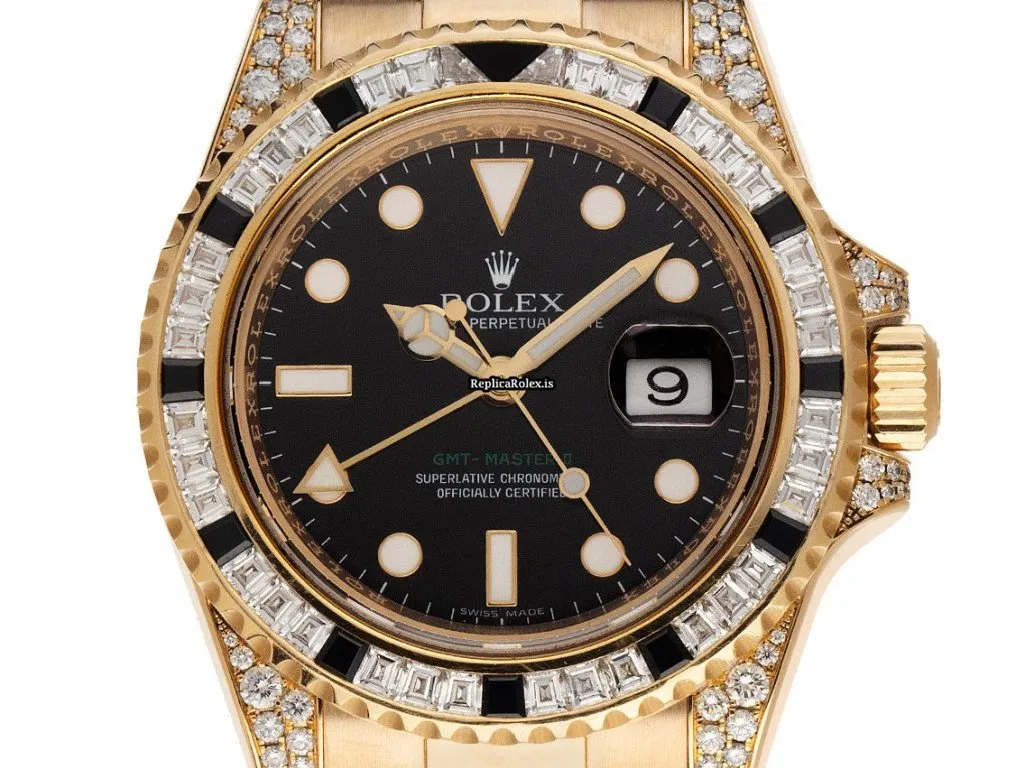 Well Made Replica Rolex Gmt-master II 116758sanr Caliber 3186 Automatic Movement 40mm Yellow Gold Case Mens/unisex Watch