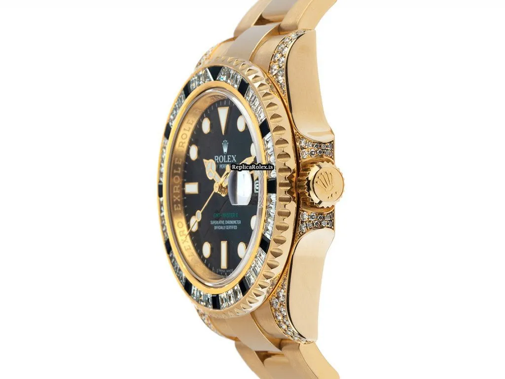 Well Made Replica Rolex Gmt-master II 116758sanr Caliber 3186 Automatic Movement 40mm Yellow Gold Case Mens/unisex Watch - Image 2