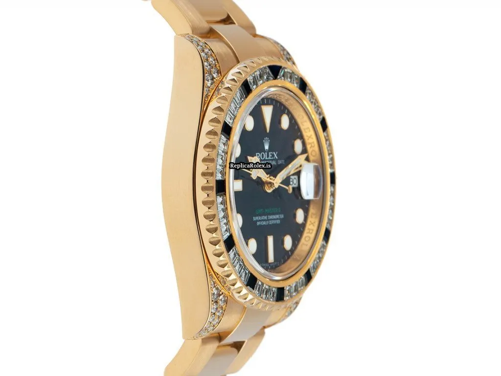 Well Made Replica Rolex Gmt-master II 116758sanr Caliber 3186 Automatic Movement 40mm Yellow Gold Case Mens/unisex Watch - Image 3