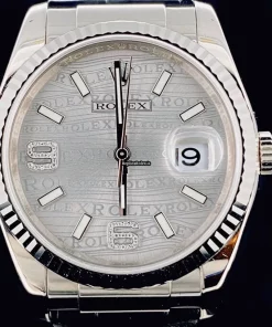 Fantastic Fake Rolex Datejust 116139 Caliber 3135 Automatic Movement 36mm White Gold Case Mens/unisex Watch