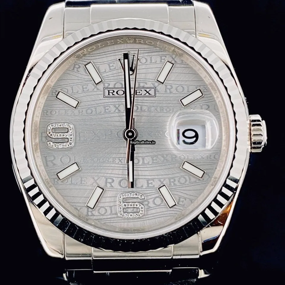 Fantastic Fake Rolex Datejust 116139 Caliber 3135 Automatic Movement 36mm White Gold Case Mens/unisex Watch