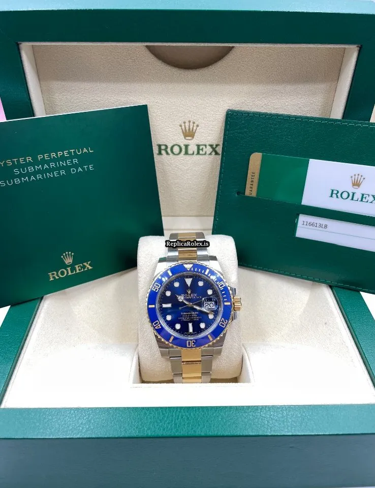 Awesome Replica Rolex Submariner Date 116613lb Caliber 3135 Automatic Movement 40mm Gold/steel Case Mens/unisex Watch - Image 13
