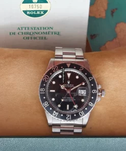 Stylish Imitation Rolex Gmt-master 16750 Caliber 3075 Automatic Movement 40mm Steel Case Mens/unisex Watch