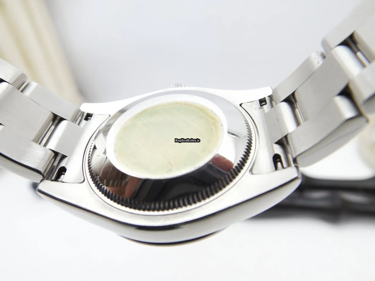 Appealing Fake Rolex Oyster Perpetual 177210 Automatic Movement 31mm Steel Case Womens Watch - Image 8