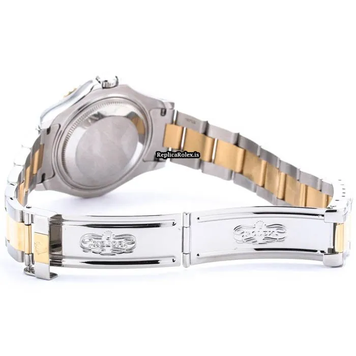 Reliable Imitation Rolex Yacht-master 68623 Caliber 2135 Automatic Movement 35mm Gold/steel Case Mens/unisex Watch - Image 6