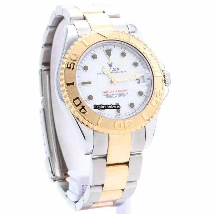 Reliable Imitation Rolex Yacht-master 68623 Caliber 2135 Automatic Movement 35mm Gold/steel Case Mens/unisex Watch - Image 8