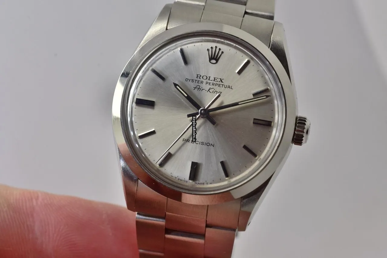 Wonderful Replica Rolex Air King Precision 5500 Automatic Movement 34mm Steel Case Mens/unisex Watch - Image 8