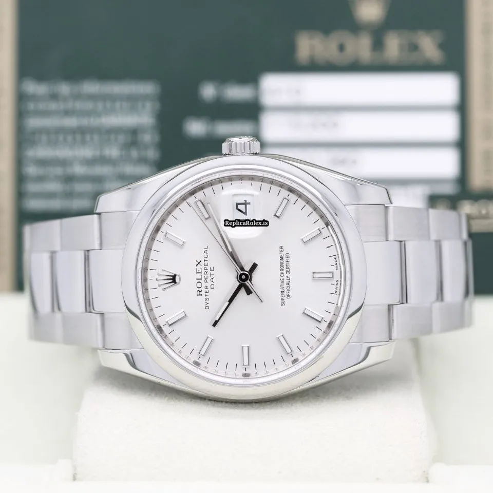 Excellent Replica Rolex Oyster Perpetual Date 115200 Caliber 3135 Automatic Movement 35x41mm Steel Case Mens/unisex Watch