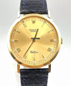 Perfect Fake Rolex Cellini 4112 Caliber 1601 Manual Winding Movement 32mm Yellow Gold Case Mens/unisex Watch