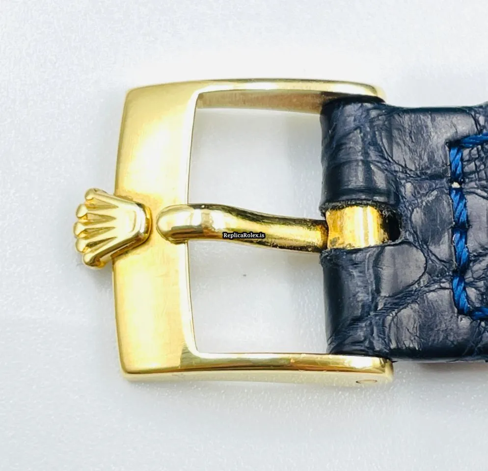 Perfect Fake Rolex Cellini 4112 Caliber 1601 Manual Winding Movement 32mm Yellow Gold Case Mens/unisex Watch - Image 6