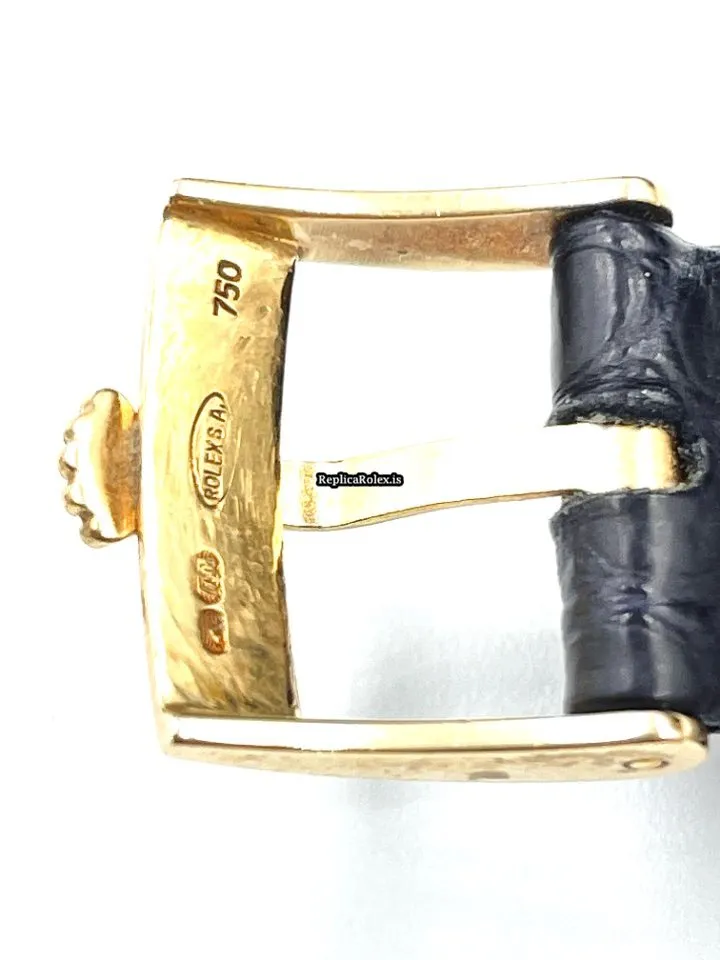 Perfect Fake Rolex Cellini 4112 Caliber 1601 Manual Winding Movement 32mm Yellow Gold Case Mens/unisex Watch - Image 7