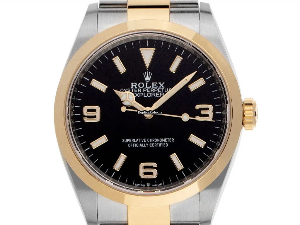 Wonderful Fake Rolex Explorer 124273 Caliber 3230 Automatic Movement 36mm Gold/steel Case Mens/unisex Watch