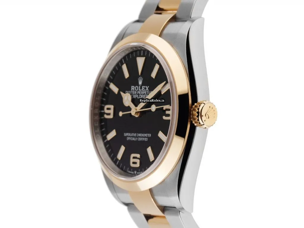 Wonderful Fake Rolex Explorer 124273 Caliber 3230 Automatic Movement 36mm Gold/steel Case Mens/unisex Watch - Image 2