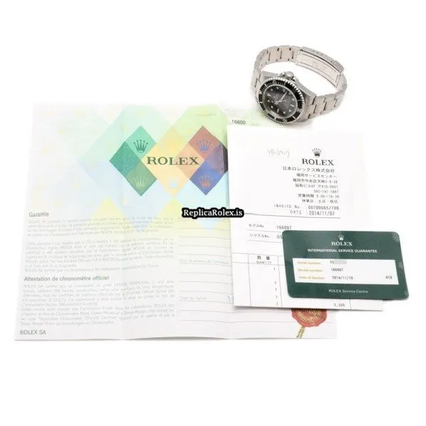 Aaa Fake Rolex Sea-dweller 4000 16600 Caliber 3135 Automatic Movement 40mm Steel Case Watch - Image 5
