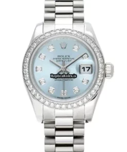 Ideal Replica Rolex Lady-datejust 179136g Automatic Movement 26mm Platinum Case Womens Watch