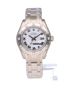 Amazing Copy Rolex Lady-datejust Pearlmaster 80319-0077 Automatic Movement 29mm White Gold Case Womens Watch