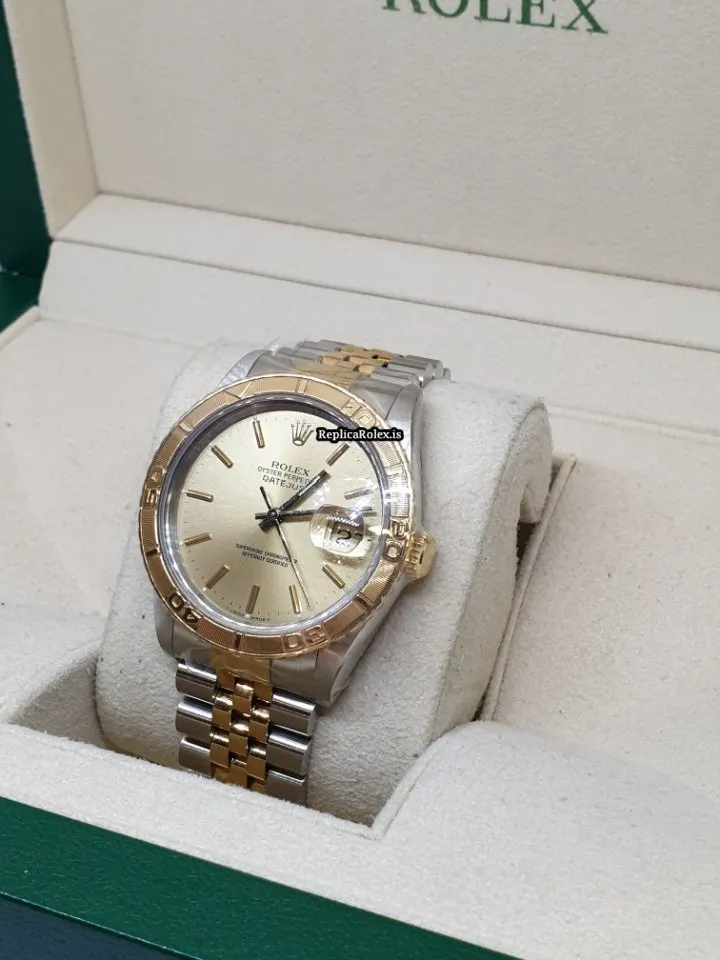 Mind-boggling Fake Rolex Datejust Turn-o-graph 16263 Caliber 3135 Automatic Movement 36mm Gold/steel Case Mens/unisex Watch - Image 3