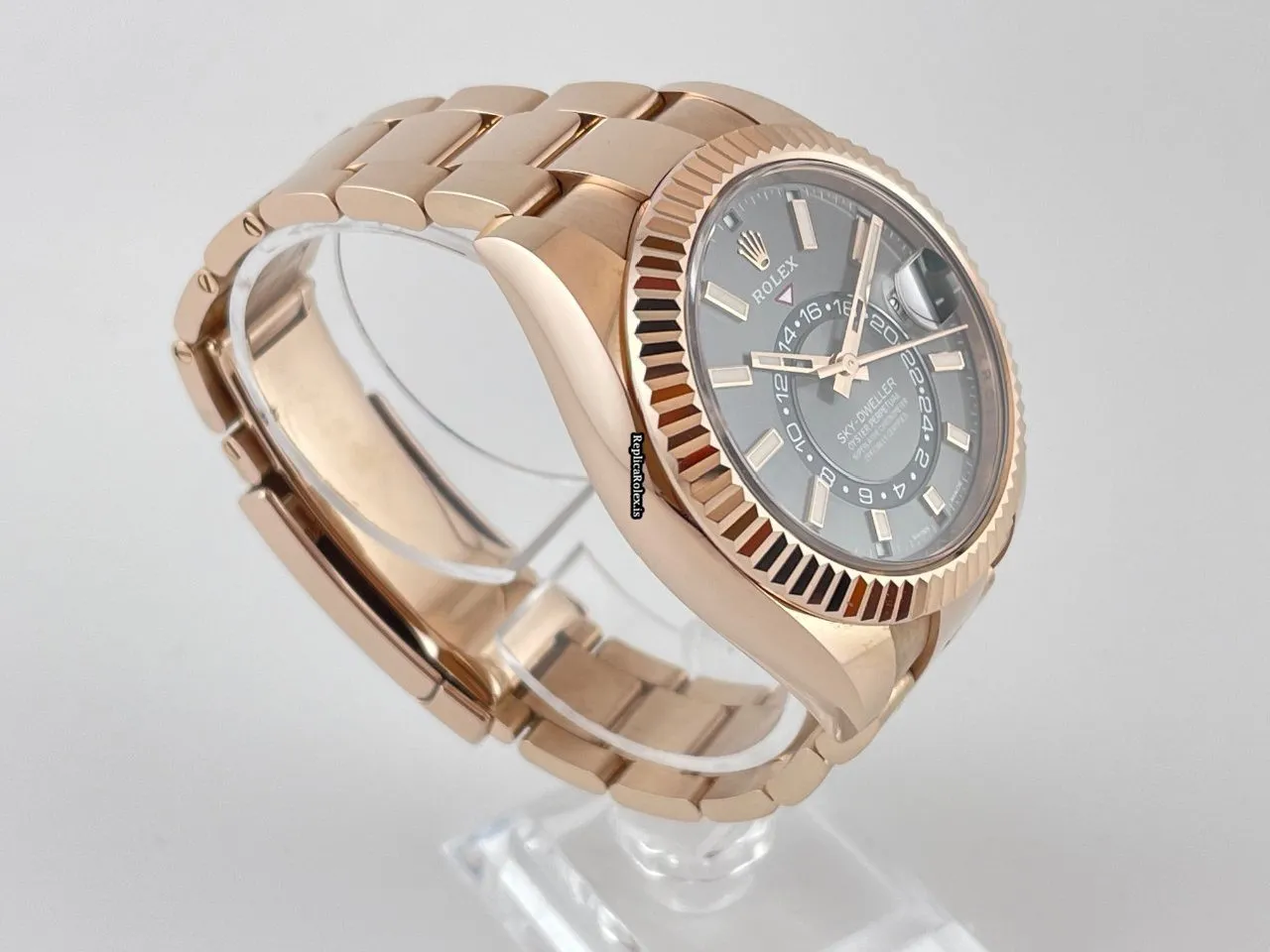 Mind-boggling Copies Rolex Sky-dweller 326935 Caliber 9001 Automatic Movement 42mm Rose Gold Case Mens/unisex Watch - Image 2