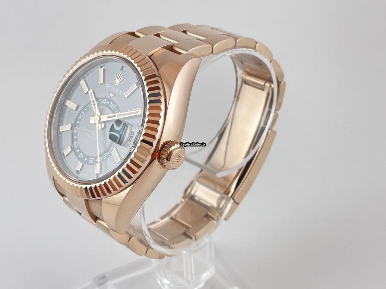 Mind-boggling Copies Rolex Sky-dweller 326935 Caliber 9001 Automatic Movement 42mm Rose Gold Case Mens/unisex Watch - Image 3