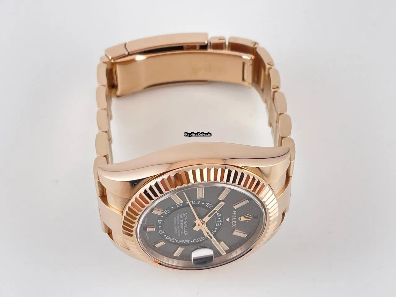 Mind-boggling Copies Rolex Sky-dweller 326935 Caliber 9001 Automatic Movement 42mm Rose Gold Case Mens/unisex Watch - Image 5