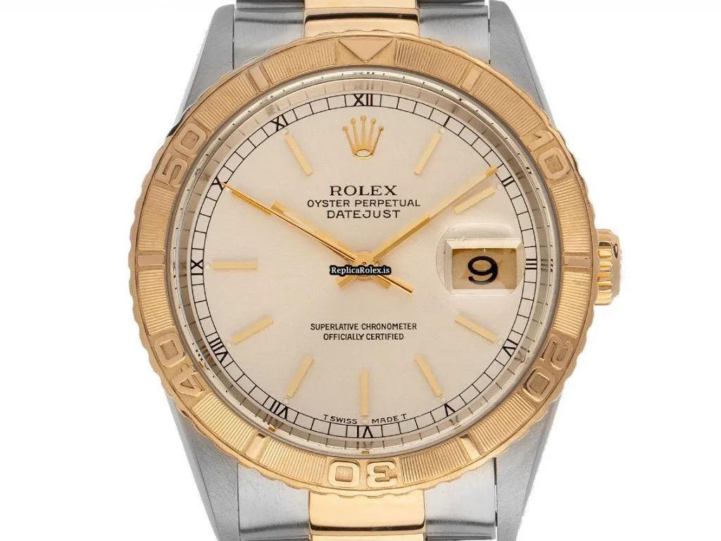 Great Replica Rolex Datejust Turn-o-graph 16263 Caliber 3135 Automatic Movement 36mm Gold/steel Case Mens/unisex Watch