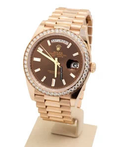 Discount Fake Rolex Day-date 40 228345rbr Automatic Movement Rose Gold Case Mens/unisex Watch