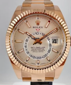 Wonderful Replica Rolex Sky-dweller 326935 Caliber 9001 Automatic Movement 42mm Rose Gold Case Mens/unisex Watch