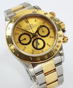 Design Knockoff Rolex Daytona 16523 Caliber 4030 Automatic Movement 40mm Gold/steel Case Mens/unisex Watch