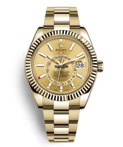 Marvellous Replica Rolex Sky-dweller 326938 Caliber 9001 Automatic Movement 42mm Yellow Gold Case Mens/unisex Watch