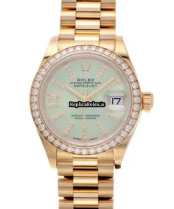 Incredible Replica Rolex Lady-datejust 279138rbr Caliber 2236 Automatic Movement 28mm Yellow Gold Case Womens Watch
