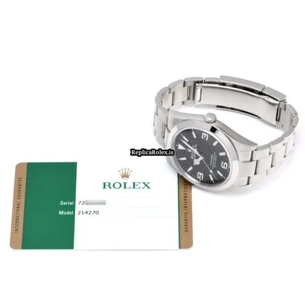 Suitable Replica Rolex Explorer 214270 Caliber 3132 Automatic Movement 39mm Steel Case Watch - Image 5