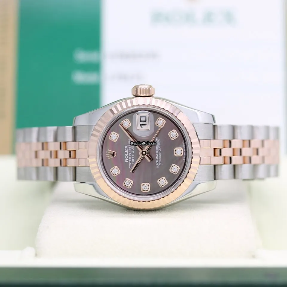 Suitable Replica Rolex Lady-datejust 179171 Caliber 2235 Automatic Movement 26mm Gold/steel Case Womens Watch