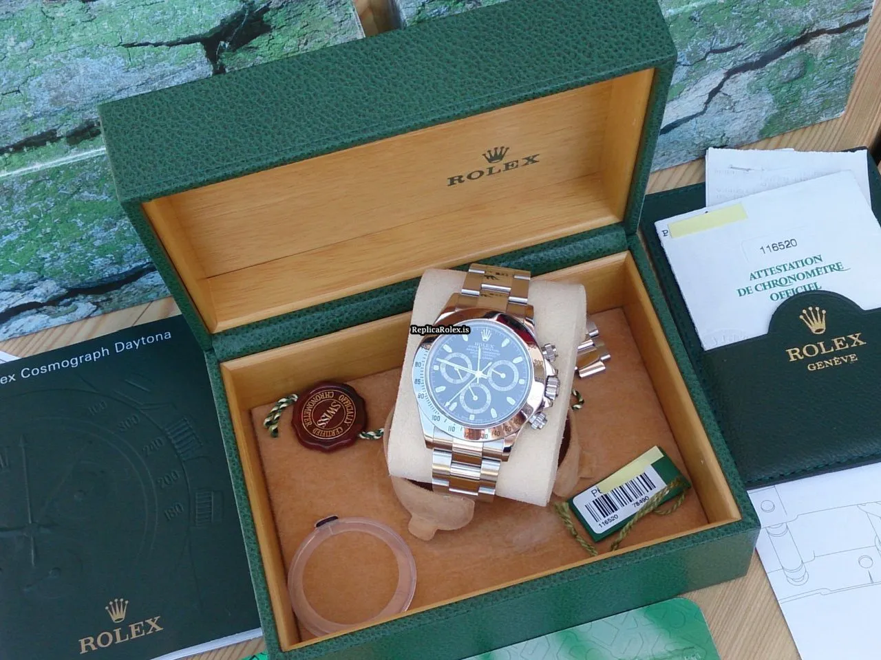 Fantastic Copy Rolex Daytona 116520 Automatic Movement Steel Case Watch - Image 11