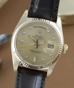 Remarkable Fake Rolex Day-date 36 18038 Caliber 3055 Automatic Movement 36mm Yellow Gold Case Mens/unisex Watch