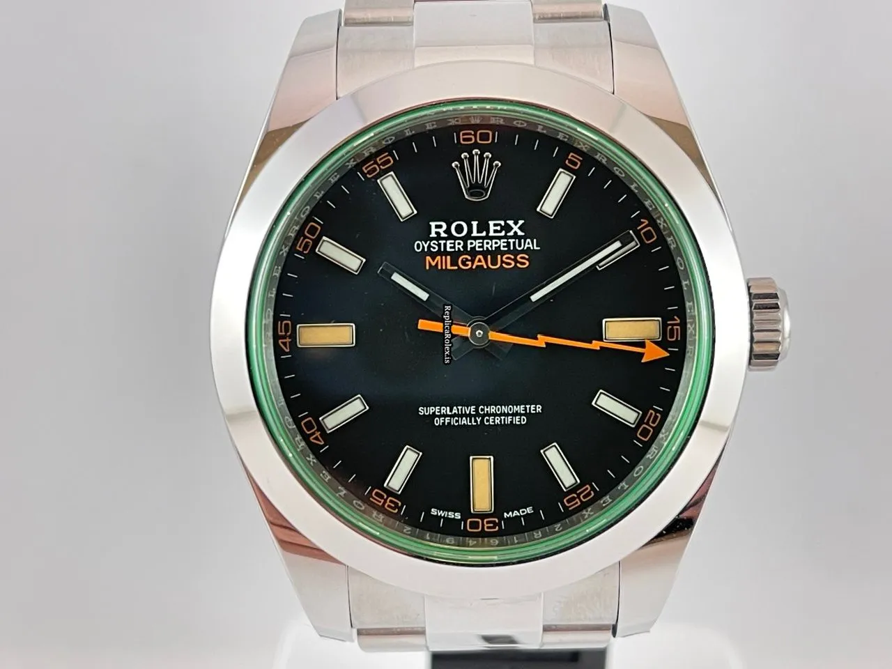 Reliable Copies Rolex Milgauss 116400gv Caliber 3131 Automatic Movement 40mm Steel Case Mens/unisex Watch